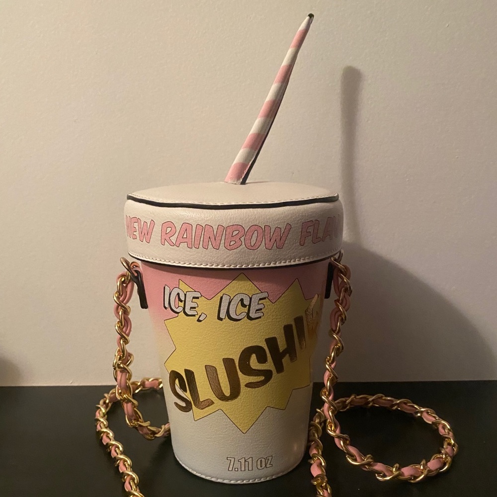 White Pink ALDO Ice Slushie Bucket Handbag